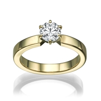 Picture of 0.25 Total Carat Solitaire Engagement Round Diamond Ring