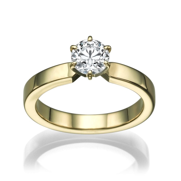 Picture of 1.00 Total Carat Solitaire Engagement Round Diamond Ring