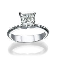 Picture of 1.00 Total Carat Solitaire Engagement Princess Diamond Ring