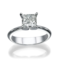 Picture of 0.50 Total Carat Solitaire Engagement Princess Diamond Ring