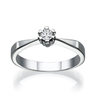 Picture of 0.18 Total Carat Solitaire Engagement Round Diamond Ring