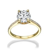 Picture of 1.48 Total Carat Halo Engagement Round Diamond Ring