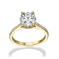 Picture of 1.28 Total Carat Halo Engagement Round Diamond Ring