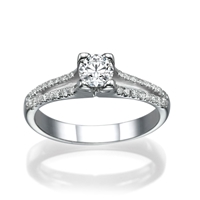 Picture of 1.06 Total Carat Classic Engagement Round Diamond Ring