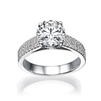 Picture of 1.30 Total Carat Classic Engagement Round Diamond Ring