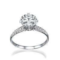 Picture of 1.02 Total Carat Classic Engagement Round Diamond Ring