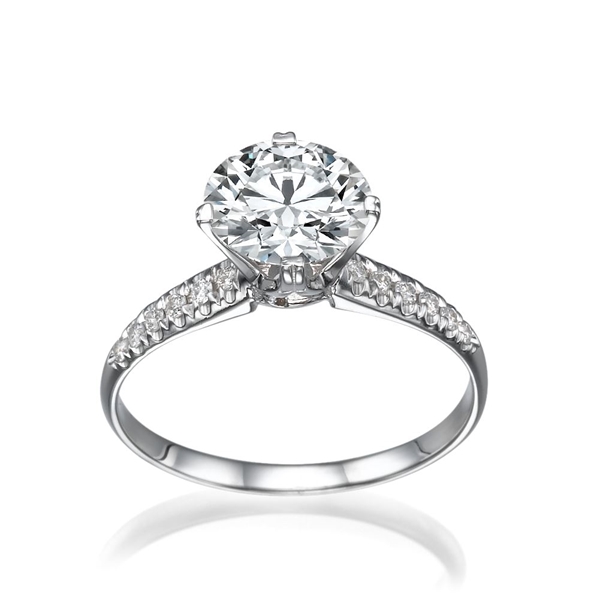 Picture of 1.12 Total Carat Classic Engagement Round Diamond Ring