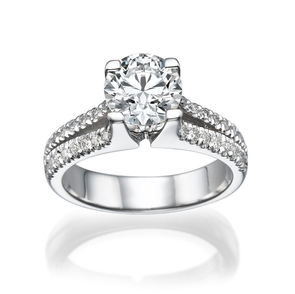 Picture of 1.02 Total Carat Classic Engagement Round Diamond Ring