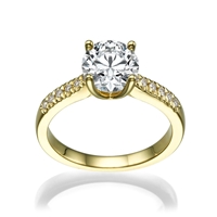 Picture of 0.82 Total Carat Classic Engagement Round Diamond Ring