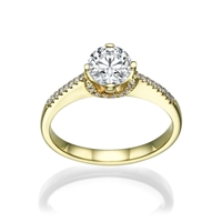 Picture of 0.89 Total Carat Halo Engagement Round Diamond Ring