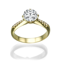 Picture of 0.98 Total Carat Classic Engagement Round Diamond Ring