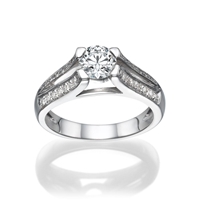 Picture of 0.82 Total Carat Designer Engagement Round Diamond Ring