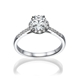 Picture of 0.58 Total Carat Halo Engagement Round Diamond Ring