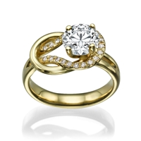 Picture of 0.91 Total Carat Halo Engagement Round Diamond Ring