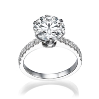 Picture of 0.85 Total Carat Classic Engagement Round Diamond Ring