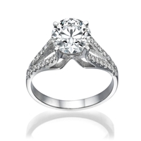 Picture of 1.16 Total Carat Designer Engagement Round Diamond Ring