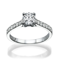 Picture of 1.28 Total Carat Classic Engagement Round Diamond Ring