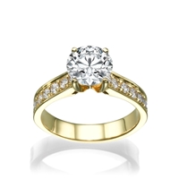 Picture of 1.32 Total Carat Classic Engagement Round Diamond Ring