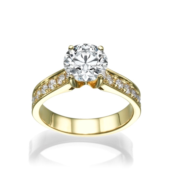 Picture of 1.12 Total Carat Classic Engagement Round Diamond Ring