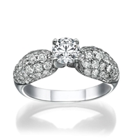 Picture of 1.51 Total Carat Designer Engagement Round Diamond Ring