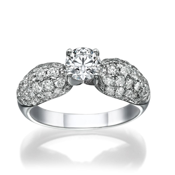 Picture of 1.91 Total Carat Designer Engagement Round Diamond Ring