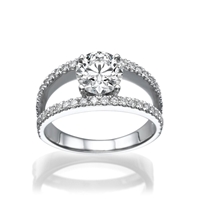 Picture of 2.14 Total Carat Designer Engagement Round Diamond Ring