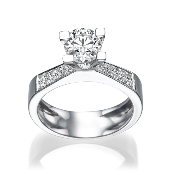 Picture of 0.78 Total Carat Classic Engagement Round Diamond Ring