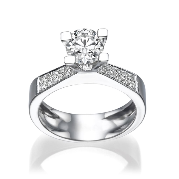 Picture of 0.78 Total Carat Classic Engagement Round Diamond Ring