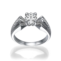 Picture of 1.06 Total Carat Designer Engagement Round Diamond Ring