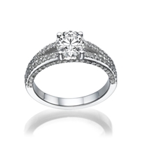 Picture of 1.31 Total Carat Masterworks Engagement Round Diamond Ring