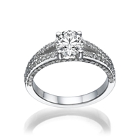 Picture of 1.01 Total Carat Masterworks Engagement Round Diamond Ring