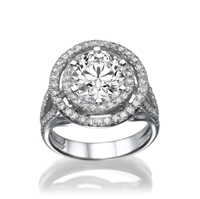 Picture of 1.10 Total Carat Masterworks Engagement Round Diamond Ring