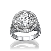 Picture of 1.30 Total Carat Masterworks Engagement Round Diamond Ring