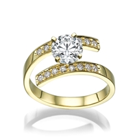Picture of 1.14 Total Carat Designer Engagement Round Diamond Ring