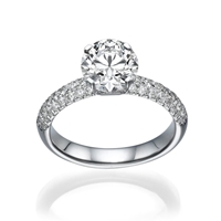 Picture of 1.12 Total Carat Classic Engagement Round Diamond Ring