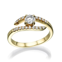 Picture of 0.45 Total Carat Designer Engagement Round Diamond Ring