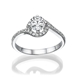 Picture of 0.47 Total Carat Halo Engagement Round Diamond Ring