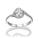 Picture of 0.77 Total Carat Halo Engagement Round Diamond Ring