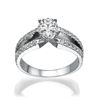 Picture of 0.80 Total Carat Designer Engagement Round Diamond Ring