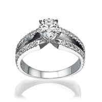 Picture of 0.70 Total Carat Designer Engagement Round Diamond Ring