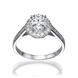 Picture of 0.88 Total Carat Halo Engagement Round Diamond Ring