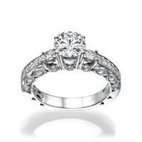 Picture of 1.21 Total Carat Masterworks Engagement Round Diamond Ring