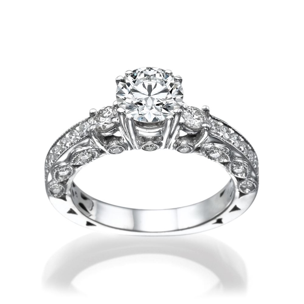 Picture of 1.11 Total Carat Masterworks Engagement Round Diamond Ring