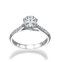Picture of 1.02 Total Carat Classic Engagement Round Diamond Ring