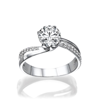 Picture of 0.82 Total Carat Designer Engagement Round Diamond Ring