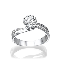 Picture of 0.42 Total Carat Designer Engagement Round Diamond Ring