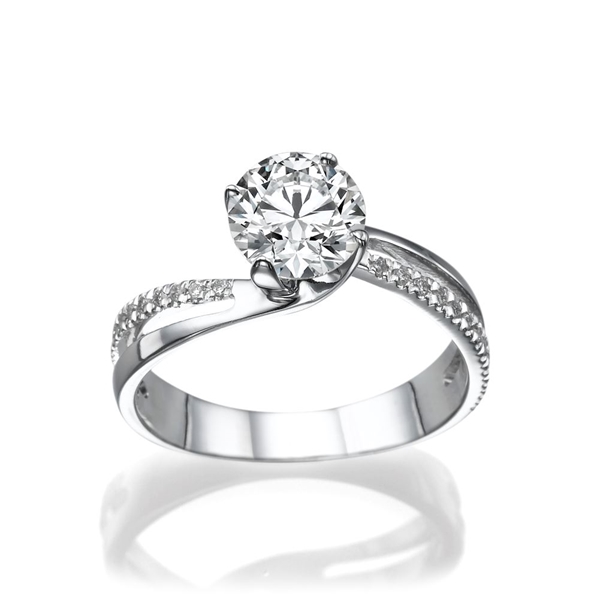 Picture of 0.62 Total Carat Designer Engagement Round Diamond Ring