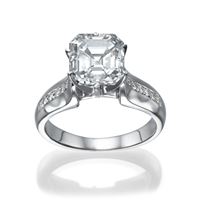 Picture of 1.61 Total Carat Designer Engagement Asscher Diamond Ring
