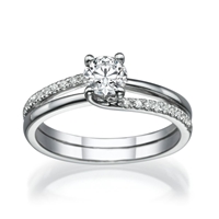 Picture of 1.00 Total Carat Classic Engagement Round Diamond Ring