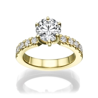 Picture of 1.51 Total Carat Classic Engagement Round Diamond Ring